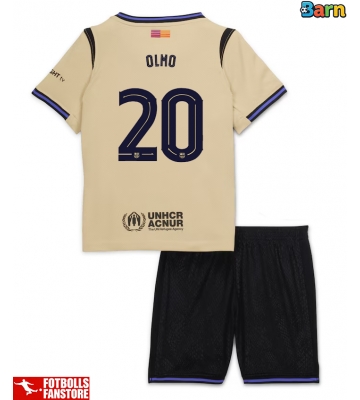 Barcelona Dani Olmo #20 Bortatröja Barn 2025-26 Kortärmad (+ Korta byxor)